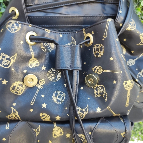 NEW gold and black Sailor Moon anime backpack bag - Picture 3 of 8
